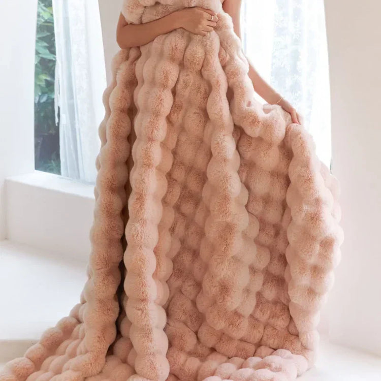 Faux Rabbit Fur Plush Blanket